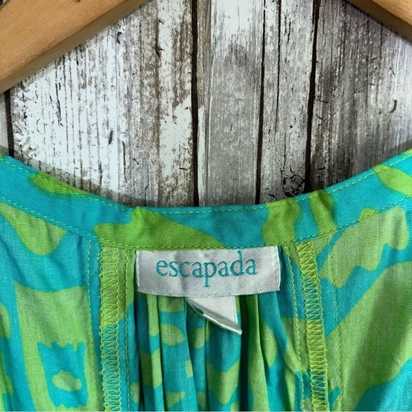 Escapada Green & Blue Sleeveless Blouse - Picture 6 of 6